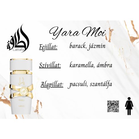 Lattafa Yara Moi női parfüm illatjegyei