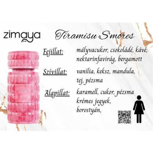 Zimaya Tiramisu S'mores női parfüm illatjegyei