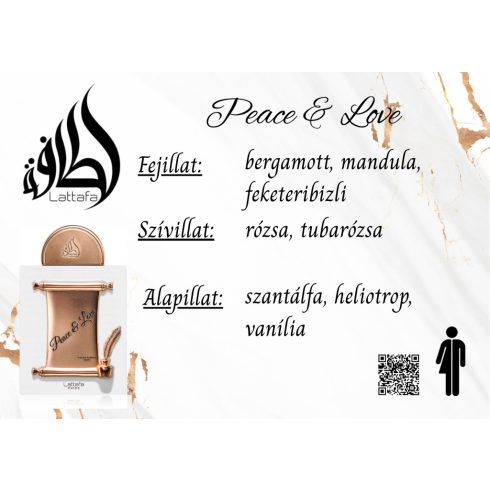 Lattafa Pride Peace&Love uniszex parfüm illatjegyei