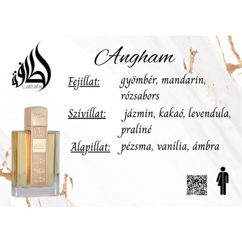 Lattafa Angham uniszex parfüm illatjegyei