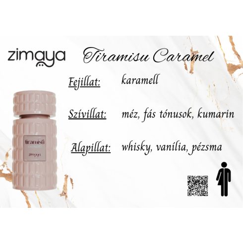 Zimaya Tiramisu Caramel uniszex parfüm illatjegyei