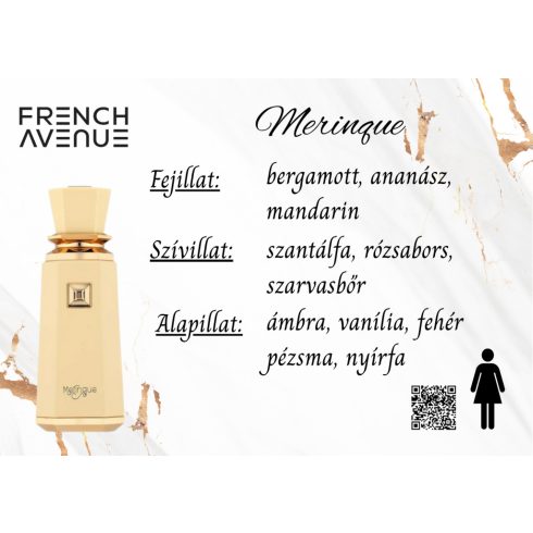 French Avenue Meringue női parfüm 100 ml illatjegyei