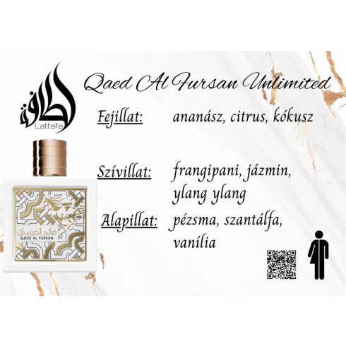 Lattafa Quaed Al Fursan Unlimited uniszex parfüm illetjegyei