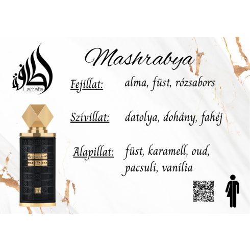 Lattafa Masharabya uniszex parfüm illatjegyei