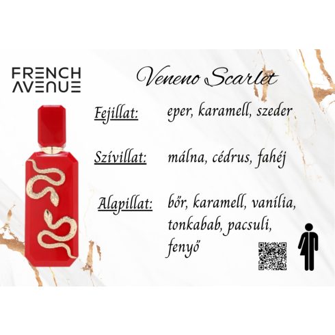 French Avenue Veneno Scarlet uniszex parfüm illatjegyei