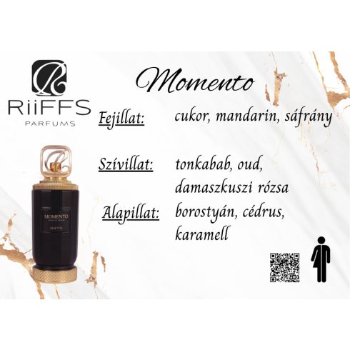 Riiffs Momento uniszex parfüm illatjegyei