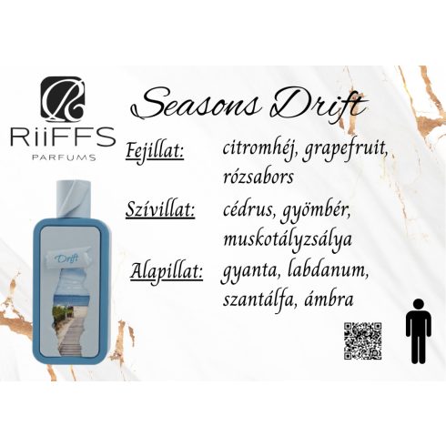 Riiffs Season'S Drift férfi parfüm illatjegyei