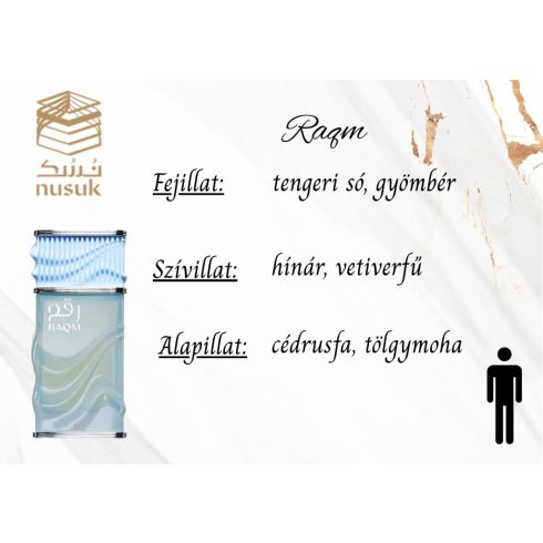 Nusuk Raqm férfi parfüm illatjegyei